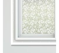 Privacy Floral Frosted Window Film Decorative Etched Feature Glass Self Adhesive Vinyl SHEET SIZE 1m x 1.2m (Floral E)