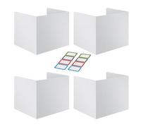 Privacy Folders For Students - 4pcs Desk Privacy Panel | Easy-to-Clean Desk Dividers For Classroom Testing | Student Folders Desks Includes Stickers Teacher Supplies PP