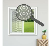 Privacy Frosted Victorian Theme Window Film Decorative Etched Feature Glass Self Adhesive Vinyl (Style 9)