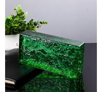 Privacy Glass Blocks - Transparent Ice Crystal Patterned Rectangular Bricks for Home, Office, Bar, and Hotel Walls, 20 x 10 x 5 cm - Decorative Partition Solution