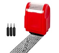 Privacy ID Address Blocker Stamp, Identity Theft Protection Roll Stamp, Privacy Security Theft Roller Stamp Personal Data Security Data Defender Roller Stamp (Red, S)