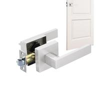 Privacy Lever Door Handle - Bedroom Door Knob | Heavy Duty Door Locks Reversible Flat Lever Door Handles For Right Or Left Side, Bedroom