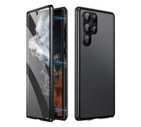 Privacy Magnetic Double Sided Tempered Glass Phone Case for Samsung Galaxy S25, S24, S23, S22, S21 Series, Anti-Peeping Screen Protector, Full Body Protection (Black,for Samsung S25 Ultra)