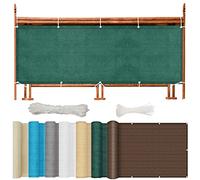 Privacy Netting Balcony Screen 85x650cm - Dark Green Garden Shade Fabric HDPE 220g/m² Anti-Peeping for Outdoor Parties & Activities Sun Protection