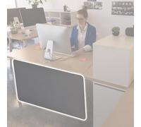 Privacy Panel for Office Desk - Under Desk Modesty Divider for Sit Stand Workstations and Home Desks, Commercial Privacy Solution