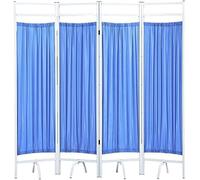 Privacy Partition Screen, Folding & Rolling Room Divider, Freestanding Temporary Room Divider for Medical Use, 3 Panel, 1.38m Height