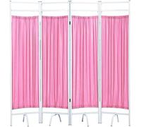 Privacy Partition Screen, Folding & Rolling Room Divider, Freestanding Temporary Room Divider for Medical Use, 3 Panel, 1.38m Height