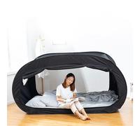 Privacy Pop Bed Tent - Polyester Enclosed Indoor Blackout Tent for Full/Queen Beds - Create a Cozy and Private Sleeping Sanctuary