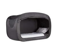 Privacy Pop Up Bed Tent, Double Size Foldable Bed Canopy 190x90x100cm, Breathable Polyester Privacy Tent for Indoor Use, Portable Sleep Pod for Adults and Kids, Black