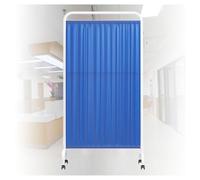 Privacy Screen,1-5 Panel Medical Privacy Screen,Protective Screens Divider,Folding Privacy Screen with Wheels,Ward/Beauty Salon/Health Hall Standing Door Partition(Dark Blue,4-Panel)