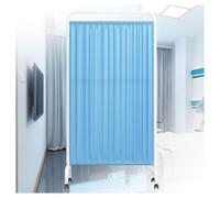 Privacy Screen,6ft High Medical Privacy Screen,Protective Screens Room Divider,Folding Privacy Screen with Wheels,Ward/Beauty Salon/Health Hall Standing Door Partition(Blue,1-Panel)