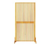 Privacy Screen Brown Solid Wood Acacia 79.5 x 50 x 150 cm Freestanding Foldable for Indoor and Outdoor Use Room Divider Screen Divider Opaque with Oiled Surface