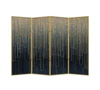 Privacy Screen Creative Simple Foldable Mobile Privacy Screen Partition Golden Three-dimensional Geometric Line Folding Room Divider