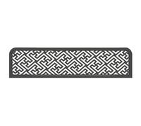 Privacy Screen,Dining Area Dividers, Restaurant Countertop Partitions, Iron Art Panel Separators for Office, Bar & Hotel - Black 9.84x59.06in (25x150CM)