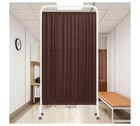 Privacy Screen,Folding Medical Privacy Screen,Privacy Screen with 360° Wheels,Single Panel Protective Screens Divider,Ward/Beauty Salon/Health Hall Standing Door Partition(Brown,4-Panel)