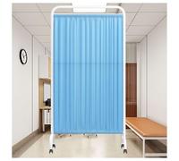 Privacy Screen,Folding Medical Privacy Screen,Privacy Screen with 360° Wheels,Single Panel Protective Screens Divider,Ward/Beauty Salon/Health Hall Standing Door Partition(Blue,1-Panel)