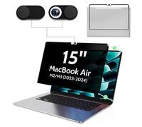 Privacy Screen for MacBook Air 15 Inch M2/M3/M4(2023-2025)--A3241 A2941 A3114 Anti Blue Light Glare Filter Removable Computer Protector, Bubble-Free Monitor Shield Laptop Film With Camera Cover