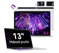 Privacy Screen for MacBook Pro 13 Inch(2016-2022, M1, M2)/MacBook Air 13 in (2018-2021, M1), Magnetic Removable Anti Glare Blue Light Filter with Camera Cover,Anti Spy Laptop Screen Protector