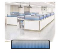 Privacy Screen,Gradient Color Striped Restaurant PartitionsTranslucent Aisle Dividers for Dining Areas 11.8x47.2in Low Fence Stylish Black Countertop Dividers for Enhanced Privacy