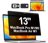 Privacy Screen Macbook Pro 13 Inch(2016-2022, M1, M2) & Macbook Air 13 In(2018-2021, M1), Magnetic Removable Anti Blue Light Glare Filter with Camera Cover for Apple Mac 13'' Laptop