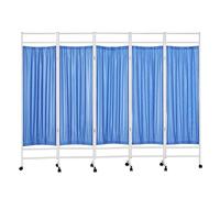 Privacy Screen,Mobile Medical Privacy Screen Room Divider,6ft High Foldable Room Divider,3/4/5/6Panels Portable Room Divider with Wheels for Hospitals/Office/Beauty Salon (Color : Blue, Size