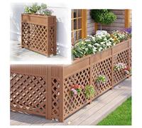 Privacy Screen Outdoor Wood Planter Trellis for Climbing Plants, Garden Rack for Patios, Balconies, and Backyards - Ideal for Partitioning Spaces
