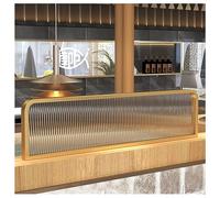 Privacy Screen Panel Desk Divider, Office Partition Board, Countertop Partition Screen for Office, Restaurant, Hotel (Color : Gold, Size : 1.5mx30cm)