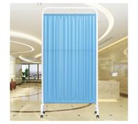 Privacy Screen,Portable Medical Privacy Screen,Mobile Room Divider Temporary with Wheels,6ft High Folding Privacy Screen for Exam Room/Beauty Salon/Office(Blue,3-Panel)