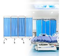 Privacy Screen,Privacy Screen with Wheels for Clinic Ward Examination Hospital - Foldable Nursing Home Emergency Room Divider, ICU Monitoring Room Curtain