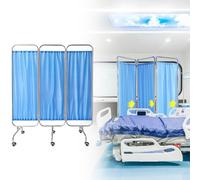 Privacy Screen,Privacy Screen with Wheels for Clinic Ward Examination Hospital - Foldable Nursing Home Emergency Room Divider, ICU Monitoring Room Curtain