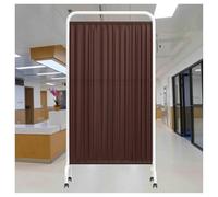 Privacy Screen,Protective Screens Divider,1-5 Panel Medical Privacy Screen,Folding Privacy Screen with Wheels,Ward/Beauty Salon/Health Hall Standing Door Partition(Brown,1-Panel)