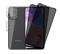Privacy Screen Protector for Tempered Glass for Samsung Galaxy A23 / A23 5G, Anti-Spy Privacy Film with Camera Protection, Tempered Glass [Pack of 2 + 2], Anti-Spy Privacy Film for Galaxy A23 / A23 5G