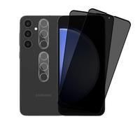 Privacy Screen Protector for Tempered Glass for Samsung Galaxy S23 FE, Anti-Spy Privacy Film with Camera Protection, Tempered Glass [2+2 Pieces], 9H Hardness, Anti-Spy Privacy Film for Galaxy S23 FE
