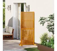 Privacy Screen Room Divider Screen Made of Solid Acacia Wood 180.5 cm Freestanding for Indoor and Outdoor Use with Slat Design, Opaque, Stable and Weather Resistant, Ideal for Living Room and Garden