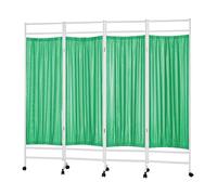 Privacy Screen with 360° Brake Wheels,Clinic Double-layer Fabric Room Divider,Vertical Door Partition for Privacy,Easy to Assemble(Color 5,4-panel)