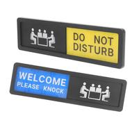 Privacy Sign Do Not Disturb Acrylic 2pcs for Office Door Meetings | Status Display, Scratch Resistant Surface, Subtle Design, Suitable for Managers, Principals, Restrooms
