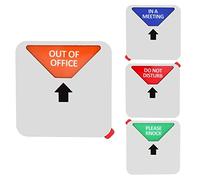 Privacy Sign,Do Not Disturb/Please Knock/Out of Office/in a Meeting Sign, Privacy Door Sign That Lets Others Know Whether You're Available Or Not(5 inch,Silver)