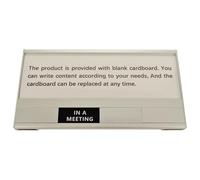 Privacy sign for office door upgrade new Custom name and job title sync,Do not disturb,out of office,please knock,In a meeting conference signs indicator (Silvery)