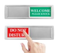 Privacy Sign Slider Office Door Signs Do Not Disturb Sign Welcome Please Knock Sign Indicator Office Magnet Strong Adhesive Tape Waterproof for Study Conference Offices Silver