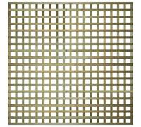 Privacy Square Flat Top, 6ft x 6ft Wooden Garden Fence Trellis Panel | Decorative Fencing for Screening Divider, Pergola, & Boundary Wall Lattice (Wide: 182.8cm x High: 180cm)