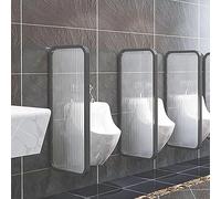 Privacy Urinal Screen Partition - 3Pcs Wall-Mounted Black Men’s Bathroom Divider Odor ControlToilet Partition for Enhanced Privacy and Hygiene