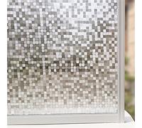 Privacy window film, 3D static cling self adhesive no-glue, mosaic, Removable opaque heat reducing anti UV glass window, For Home bathroom office decorative window 44.5x200cm
