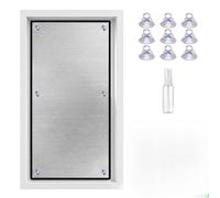 Privacy Window Film 8mm Aluminum Foil Total Blackout Insulation Film, Non Adhesive Heat Control Reflective Window Film Reusable Anti UV with Suction Cups for Living Room Kitchen(15.7 x 19.6 in)