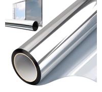 Privacy Window Film - Reflective Mirror Tint, Uv Blocking Sheet, Static Cling Design | Heat Control Solar Reduction Coating, Light Filtering Temperature Controls Layer For Daytime Home Privacys