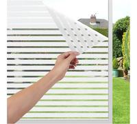 Privacy Window Film Self Adhesive No Glue Static Cling Stripe Pattern Frosted Wi