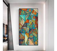 Privacy Windows Film Church Mosaic Stained Glass Window Stickers Static Cling Decorative Frosted Window Films Window Coverings 15.7"x23.6"(40x60cm)