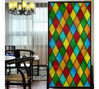Privacy Windows Film European Church Style Stained Glass No Glue Static Cling Decorative Window Stickers 15.7"x23.6"(40x60cm)