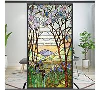 Privacy Windows Film European Church Style Stained Glass Static Cling Decorative Frosted Window Stickers (Pattern 2,27x63(69x160cm))