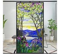 Privacy Windows Film European Church Style Stained Glass Static Cling Decorative Frosted Window Stickers (Pattern 3,19.7"x31.5"(50x80cm))