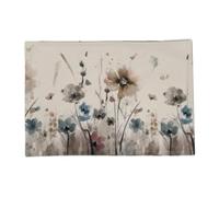 Privalace Floral Design Placemats for Dining Table, 18 x 12 inch, Set of 4, Elegant Flax Table Mats with Simple Style, Perfect for Party and Home Decor